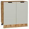 Шкаф нижний с 2-мя дверцами Евро Агат/Дуб Вотан 816*800*478