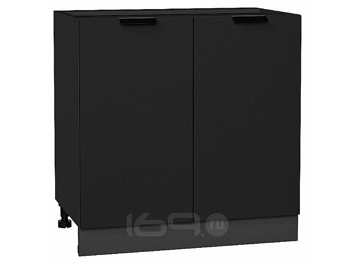 Шкаф нижний с 2-мя дверцами Евро Антрацит/Graphite 816*800*478