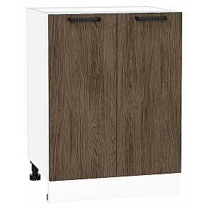 Шкаф нижний с 2-мя дверцами Флэт Brown Casella Oak 2S/Белый 816*600*478