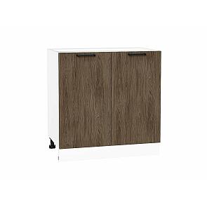 Шкаф нижний с 2-мя дверцами Флэт Brown Casella Oak 2S/Белый 816*800*478