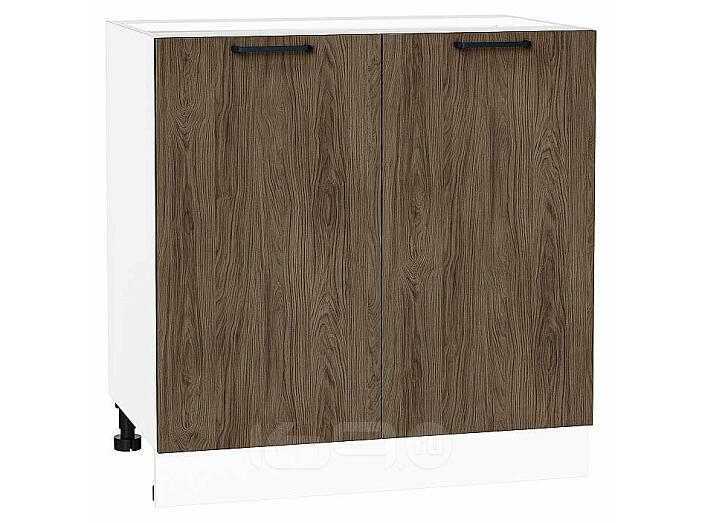 Шкаф нижний с 2-мя дверцами Флэт Brown Casella Oak 2S/Белый 816*800*478