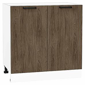 Шкаф нижний с 2-мя дверцами Флэт Brown Casella Oak 2S/Белый 816*800*478