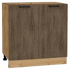 Шкаф нижний с 2-мя дверцами Флэт Brown Casella Oak 2S/Дуб Вотан 816*800*478