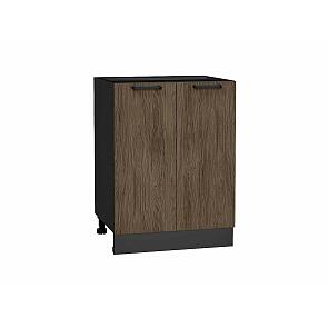 Шкаф нижний с 2-мя дверцами Флэт Brown Casella Oak 2S/Graphite 816*600*478