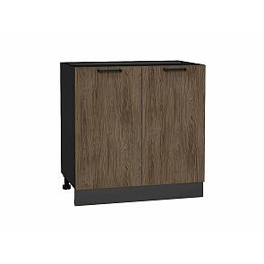 Шкаф нижний с 2-мя дверцами Флэт Brown Casella Oak 2S/Graphite 816*800*478