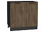 Шкаф нижний с 2-мя дверцами Флэт Brown Casella Oak 2S/Graphite 816*800*478