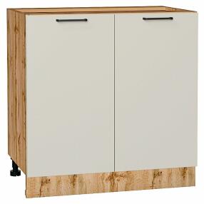 Шкаф нижний с 2-мя дверцами Флэт Cashmere In 2S/Дуб Вотан 816*800*478