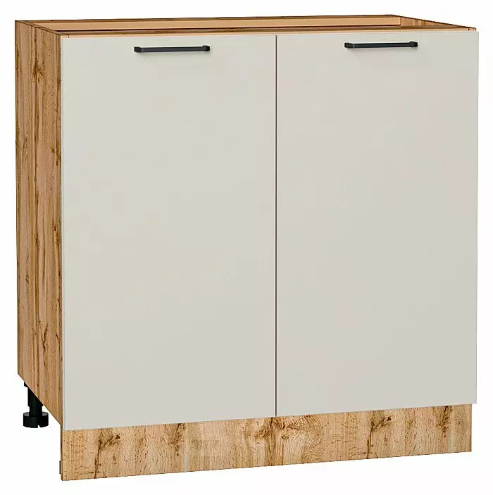 Шкаф нижний с 2-мя дверцами Флэт Cashmere In 2S/Дуб Вотан 816*800*478