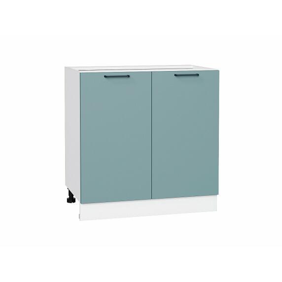 Шкаф нижний с 2-мя дверцами Флэт Grey-green In 2S/Белый 816*800*478