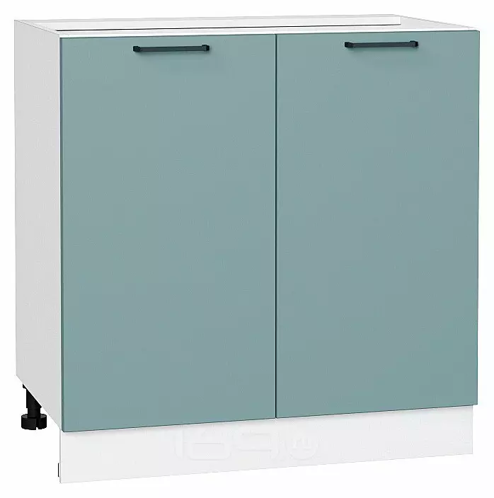 Шкаф нижний с 2-мя дверцами Флэт Grey-green In 2S/Белый 816*800*478