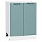 Шкаф нижний с 2-мя дверцами Флэт Grey-green In 2S/Белый 816*600*478 Шкаф нижний с 2-мя дверцами Флэт Grey-green In 2S/Белый 816*600*478