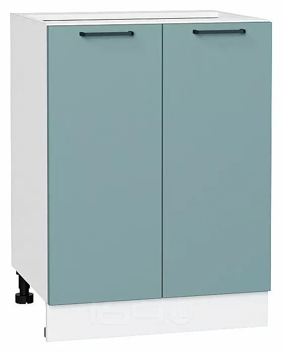 Шкаф нижний с 2-мя дверцами Флэт Grey-green In 2S/Белый 816*600*478