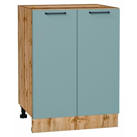 Шкаф нижний с 2-мя дверцами Флэт Grey-green In 2S/Дуб Вотан 816*600*478