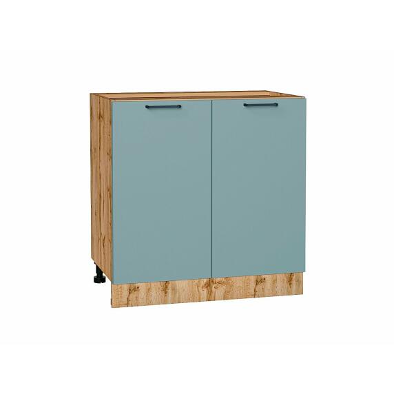 Шкаф нижний с 2-мя дверцами Флэт Grey-green In 2S/Дуб Вотан 816*800*478
