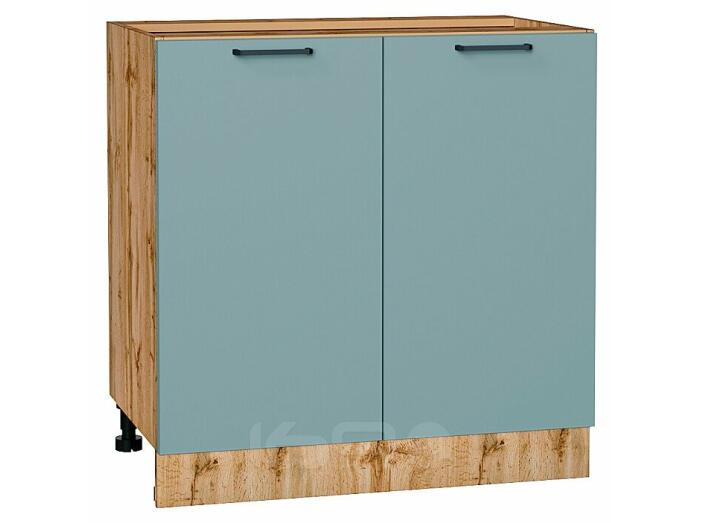 Шкаф нижний с 2-мя дверцами Флэт Grey-green In 2S/Дуб Вотан 816*800*478