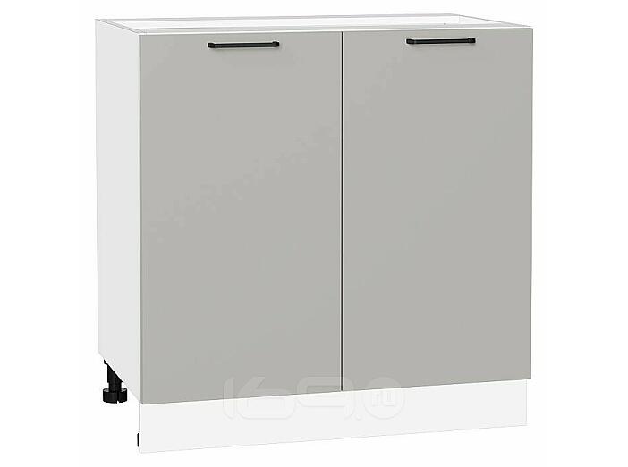 Шкаф нижний с 2-мя дверцами Флэт Light Grey In 2S/Белый 816*800*478