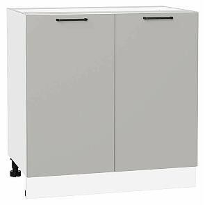 Шкаф нижний с 2-мя дверцами Флэт Light Grey In 2S/Белый 816*800*478