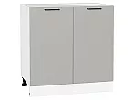 Шкаф нижний с 2-мя дверцами Флэт Light Grey In 2S/Белый 816*800*478
