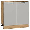 Шкаф нижний с 2-мя дверцами Флэт Light Grey In 2S/Дуб Вотан 816*800*478