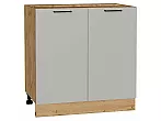 Шкаф нижний с 2-мя дверцами Флэт Light Grey In 2S/Дуб Вотан 816*800*478