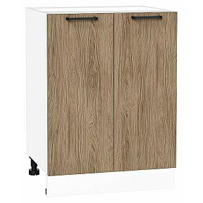 Шкаф нижний с 2-мя дверцами Флэт Natural Casella Oak 2S/Белый 816*600*478