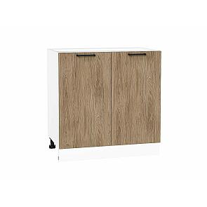 Шкаф нижний с 2-мя дверцами Флэт Natural Casella Oak 2S/Белый 816*800*478