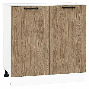 Шкаф нижний с 2-мя дверцами Флэт Natural Casella Oak 2S/Белый 816*800*478