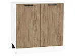 Шкаф нижний с 2-мя дверцами Флэт Natural Casella Oak 2S/Белый 816*800*478