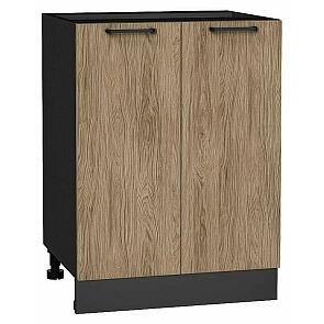 Шкаф нижний с 2-мя дверцами Флэт Natural Casella Oak 2S/Graphite 816*600*478