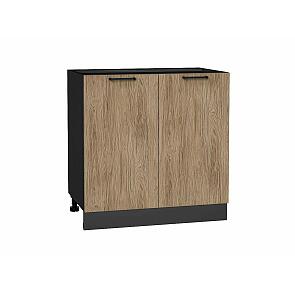 Шкаф нижний с 2-мя дверцами Флэт Natural Casella Oak 2S/Graphite 816*800*478