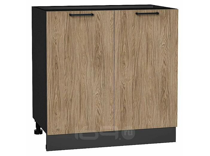 Шкаф нижний с 2-мя дверцами Флэт Natural Casella Oak 2S/Graphite 816*800*478