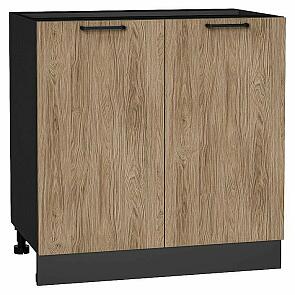 Шкаф нижний с 2-мя дверцами Флэт Natural Casella Oak 2S/Graphite 816*800*478