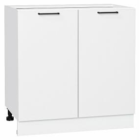 Шкаф нижний с 2-мя дверцами Флэт White In 2S/Белый 816*800*478