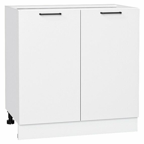 Шкаф нижний с 2-мя дверцами Флэт White In 2S/Белый 816*800*478