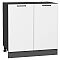 Шкаф нижний с 2-мя дверцами Флэт White In 2S/Graphite 816*800*478 Шкаф нижний с 2-мя дверцами Флэт White In 2S/Graphite 816*800*478