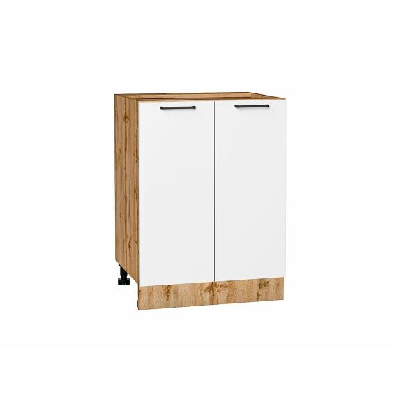 Шкаф нижний с 2-мя дверцами Флэт White In 2S/Дуб Вотан 816*600*478