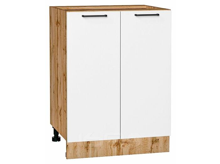 Шкаф нижний с 2-мя дверцами Флэт White In 2S/Дуб Вотан 816*600*478