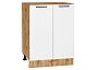 Шкаф нижний с 2-мя дверцами Флэт White In 2S/Дуб Вотан 816*600*478