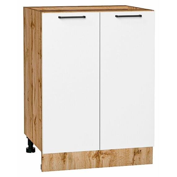 Шкаф нижний с 2-мя дверцами Флэт White In 2S/Дуб Вотан 816*600*478