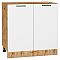 Шкаф нижний с 2-мя дверцами Флэт White In 2S/Дуб Вотан 816*800*478 Шкаф нижний с 2-мя дверцами Флэт White In 2S/Дуб Вотан 816*800*478