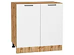 Шкаф нижний с 2-мя дверцами Флэт White In 2S/Дуб Вотан 816*800*478