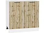Шкаф нижний с 2-мя дверцами Флэт Wotan Oak 2S/Белый 816*800*478