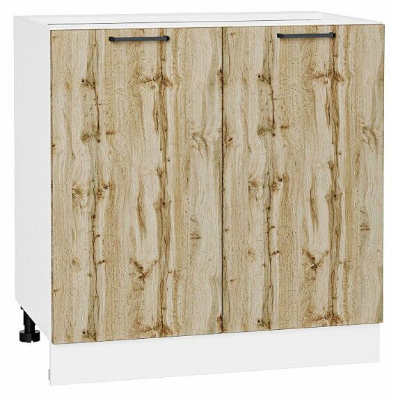 Шкаф нижний с 2-мя дверцами Флэт Wotan Oak 2S/Белый 816*800*478