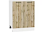 Шкаф нижний с 2-мя дверцами Флэт Wotan Oak 2S/Белый 816*600*478