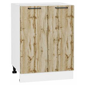 Шкаф нижний с 2-мя дверцами Флэт Wotan Oak 2S/Белый 816*600*478