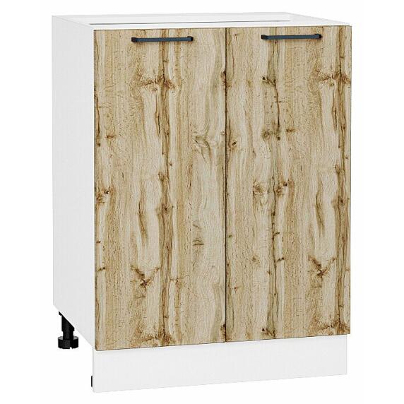 Шкаф нижний с 2-мя дверцами Флэт Wotan Oak 2S/Белый 816*600*478