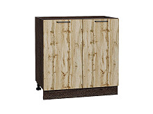Шкаф нижний с 2-мя дверцами Флэт Wotan Oak 2S Венге | 80 см