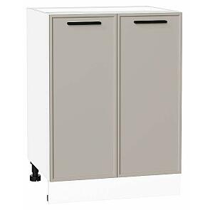 Шкаф нижний с 2-мя дверцами Фрейм Clay Silk/Белый 816*600*484