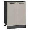 Шкаф нижний с 2-мя дверцами Фрейм Clay Silk/Graphite 816*600*484
