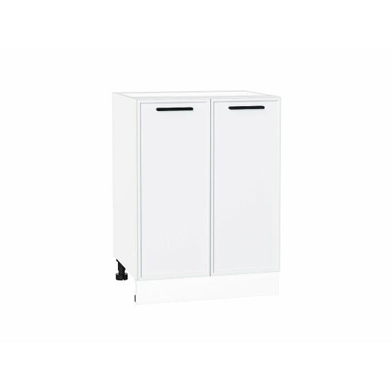 Шкаф нижний с 2-мя дверцами Фрейм White Silk/Белый 816*600*484